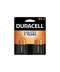 Duracell Heavy Duty 9V Battery Pair Tough As Nails Power For Smoke Detectors And Carbon Monoxide Alarms, pack of 2, 5 year shelf life.