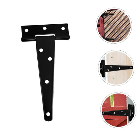 8 Pack 5 Inch Black Painted Galvanized T Type Metal Hinges For Exterior And Interior Doors Weld On Heavy Duty Hinges for Doors