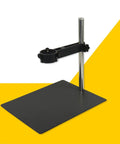 Adjustable 360 Degree Rotary Hot Air Hand Piece Holder Stand Clamp for Desktop Rework Station, metal base and adjustable clamp.