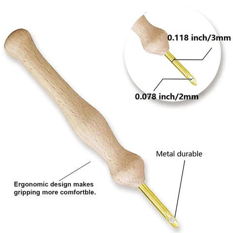 Ergonomic hook in Two Pack Flower Butterfly Punch Needle Kit Set With Frames For Beginners, Includes 12 Yarn Colors, Hook, Pattern And Instructions, Ideal Starter Embroidery Kit For Wall Hanging 9.4 By 9.4 Inches.