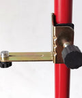 Rock Solid Laser Level Bracket For Telescoping Poles Universal Fit Rotary Line Lasers Heavy Duty Job Site Essential, side view on pole.