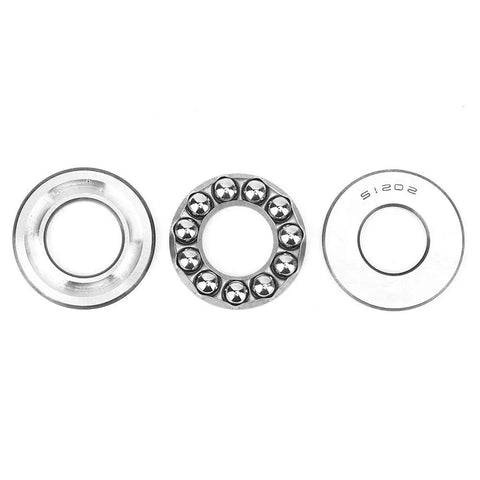 Heavy Duty High Precision Ball Thrust Bearing Set For Machinery Manufacturing And Maintenance, Steel, Sizes 15mm 32mm 12mm, 5 Pieces