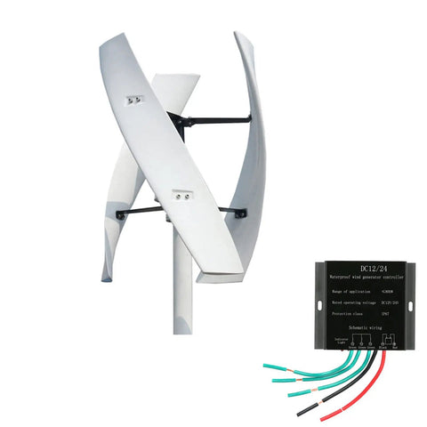 Powerful 10000W Wind Turbine Generator with Quiet Operation and Low Wind Start, includes black home use controller
