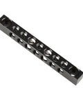 Kick Ass Aluminum Cheese Bar For Camera Monitor Rig Mount with standard quarter inch screw holes, lightweight black design.