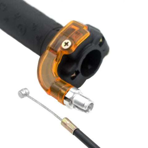Seven Eighths Inch 22mm Twist Throttle Grip With Premium Beefed Up Easy Install Throttle Cable For 47cc 49cc Dirt Bikes Mini Bikes Pit Bikes Pocket Bikes ATVs Quad Power Sports Replacement