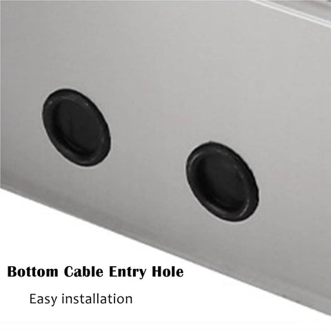 Sturdy Stainless Steel Electrical Junction Box For Workshops And Factories Tough As Nails Weatherproof Enclosure With 24x30x8 In Dimensions 2mm Thick Steel Lockable Metal Cover Industrial Grade Dust And Moisture Resistant bottom cable entry holes
