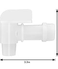 Heavy Duty Plastic Drum Spigot Built To Nix The Drip Drama And Keep Pouring Dead Simple For Three Quarter NPT Water Tanks One Inch Outer Diameters And Six Gallon Jerrycans side view with dimensions.