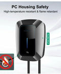 Smart Electric Vehicle Wall Charger With Fast 7KW Hardwired Setup And Type 2 Connector for home or business use, showcasing durable and flame-retardant housing.