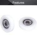 Rock Solid White Nylon Roller Idler Pulley With 626ZZ Bearing Slick Sliding Conveyor Wheel For Furniture Tracks Cabinet Doors 4 Pack set of two white rollers.
