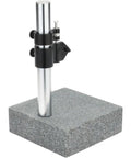 Granite Base Comparator Gage Stand With 8 Inch Stand Height, 6 By 6 By 2 Inch Base, 10 Inch Overall Height, Beefy Ebony Granite Built