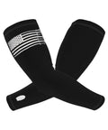 Straight Up Ice Silk Cooling Arm Sleeves With Classic American Flag, black, UV blocking, breathable for outdoor use.