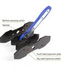 360 Degree Brake Caliper Press Tool With Two Sets Of Steel Plates And Blue Ratchet Piston Spreader for car disc brakes
