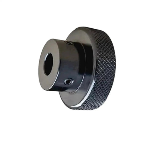 Beefy Black Aluminum Handwheel 30mm Outer Diameter 8mm Bore Knurled for Precise Slide Displacement Platform Handle CNC Machined