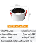 XYIANG 3.2 Inch Led Can Lights Retrofit Recessed Lighting 3000K/4000K/6000K Dimmable Baffle Trim,7W Led Recessed Downlight, Retrofit Installation,Black showing aluminum body and spring clips.