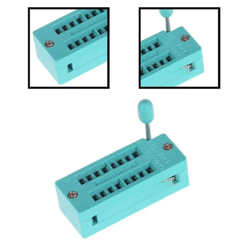 Universal ZIF 16 Pin IC Socket Narrow 4 Pack For DIP ICs And Microcontrollers Test Socket Compatible With Breadboards