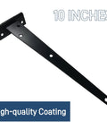 Four Pack 10 Inch T Gate Hinge Heavy Duty Outdoor Rustproof Black Strap Hinges 10 inch with high-quality coating