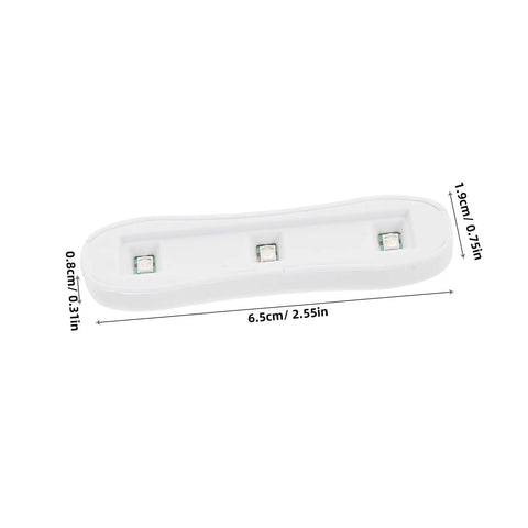 Fast Curing Windshield Chip Repair Tool For All Vehicles Portable Glass Repair Kit For Quick Clear Cracks Universal Fit Easy To Use Auto Glass Restoration On The Go white rectangular component with dimensions 6.5cm by 1.9cm by 0.8cm