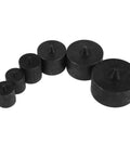 Sewoart 6pcs Shaft Protector Cap Kit For Universal Pullers Metal Spindle End Guard Prevents Wobbling Noise On Precision Machine Axles And Industrial Equipment, black metal caps