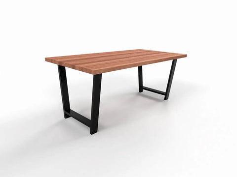 Industrial Heavy Duty Metal Table Base For Granite Quartz Glass Tops, Sturdy 28 Inch Height, Powder Coated Black Frame