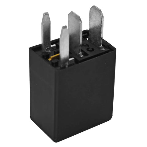 Close-up of 12VDC 35A 4 Pin General Purpose Automotive Relay showing socket terminals for high current switching in cars and trucks