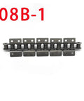 Precision 08B-1 Single Row Roller Chain 1.5M Short Pitch Heavy Duty Drive Link For Industrial Machinery Power Transmission With Double Hole Attachments showing chain links and double holes.