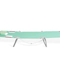Teal Open Face Chaise Lounge With Face Cavity Design, Arm Slots, And Plush Pillow, Ultra Lightweight Foldable Tanning Lounger