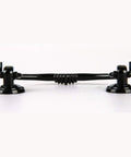 Front view of 4 Pack Glossy Black Bail Drawer Pulls Drop Swing Dresser Handles with durable zinc alloy construction and 64 mm center-to-center
