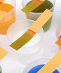 PH Test Strips 1 To 14 Full Range Litmus Paper For Garden And Soil in various liquids for color comparison
