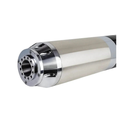 High Power 3.0kW And 3.5kW Water Cooled BT30 CNC Spindle 100mm 8 Pole Motor in metallic finish, viewed from side.