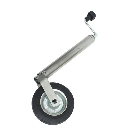 Built Tough Top Wind Trailer Jack With Jockey Wheel And Clamp Europe Type RV Stand 48mm Tube 150kg Camper Lift