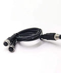 M12 Connector Cable M12 Male To Dual Female Ends ACoded 5Pin Straight Cable 0.5 Meter rugged industrial sensor and automation link