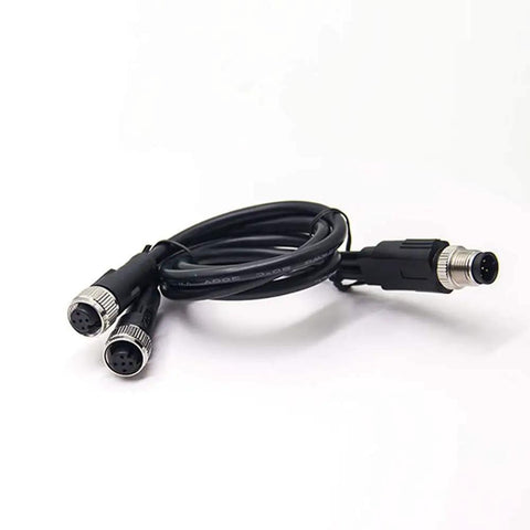 M12 Connector Cable M12 Male To Dual Female Ends ACoded 5Pin Straight Cable 0.5 Meter rugged industrial sensor and automation link