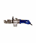 AOXHUGB Portable Electric Hydraulic Rebar Bender And Straightener For Steel Bar Hoop Making Quick Five Second Bend Heavy Duty Construction Tool With Reinforced Elbow For Fast Site Work, showing electric rebar bending tool from the side.