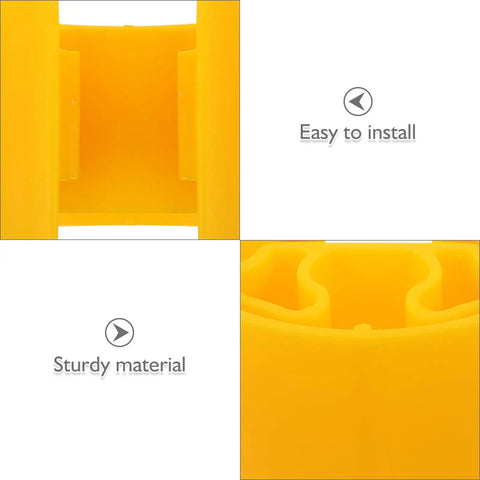 Built Different Yellow Column Protector Wrap For Warehouse Vertical Beam Support And Anti Collision Post Cover With Forklift Impact Shield For Grocery Store Safety Boss Level, close-up of sturdy material and easy installation.