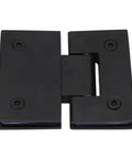 Black 180 Degree Stainless Steel Glass Shower Door Hinge, Heavy Duty, with Auto Close Spring Mechanism for Bathroom Doors