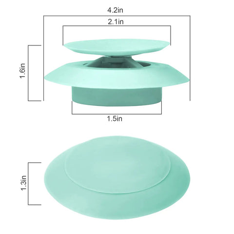 Five Pack Silicone Bathtub Stopper And Drain Plug Set With Hair Strainer Shower And Laundry Sink Cover Flexible Silicone Drain Covers Five Color Options Must Have For Any Home