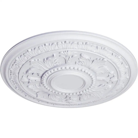 Thirty And Five Eighths Inch Ceiling Medallion With Two And A Half Inch Projection Fits Canopies Up To Six And Three Quarters Inches