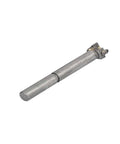 Side view of hinge boring drill bit, metal shaft, 12mm diameter, 76mm length