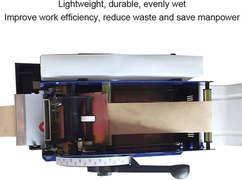Heavy Duty Semi Automatic Gummed Kraft Tape Dispenser Runs Like Clockwork With Zero Plug Hassle Chews Through Packaging Rolls Smoothly For Fast Box Sealing Up To 100 Mm Width Sturdy Reliable - top view with kraft tape inside