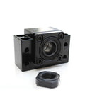 Rock Solid Ball Screw Set With Nut For CNC Machines, SFU1204 SFU1605 SFU1610, black housing and nut detail