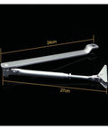 Hydraulic Door Closer With Adjustable Speed For Doors Between 15Kg And 45Kg, shown with 27cm arm and metal finish
