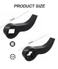 Two Piece Pry Bar Wrench Adapter Heads For Half Inch Drive Crowbar Adapters Set Ideal For Half Shaft Removal And Car Repair Tools Black