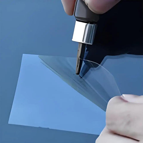 Applying DIY Windshield Repair Kit With Nano Resin Fluid For Chips And Cracks Quick Fix Glass Repair Tool At Home on glass