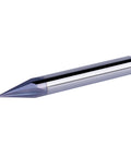 SpeTool 30° V-groove router bit with TiAIN coating, 1/4 in shank, 4-flute carbide, side view