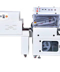 Automatic L Type Heat Shrink Wrapping Machine Featuring Advanced Thermal Sealing for high volume commercial packaging, side view.