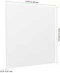 Side view of a white UHMW HDPE sheet, 10x10 inches, 0.25 inch thick. Six Pack Ten By Ten Inch White UHMW HDPE Sheets One Quarter Inch Thick Polyethylene Board For Office, Home And Light Industrial Use Beefy And Heavy Duty Impact And Wear Resistant Plastic Sheets.