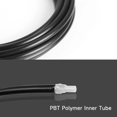 Beefy 5000mm Bike Hydraulic Disc Brake Hose Kit For Shimano BH59 System Black 16Ft Replacement Line Close-up