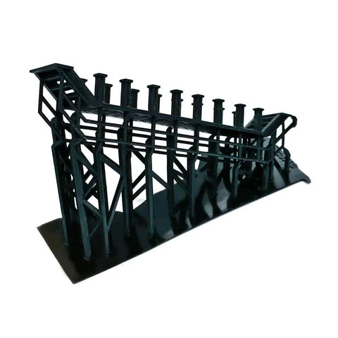 Crisp Unpainted Low Profile Industrial Maintenance Platform Ho Scale Model Railroad Scenery Kit side view with detailing.