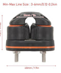 Beefy Quick Release Rope Cleat For Boats With Marine Grade Cam Cleat And Ball Bearing Action, showing size dimensions