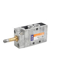 Heavy Duty DC Solenoid Valve Series MFH5 For Pneumatic Systems Compatible With 24V And 220V AC Power Sources with metal casing.